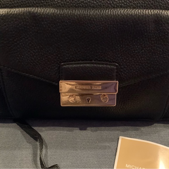 Michael Kors Black Leather Haley Satchel - Picture 2 of 12
